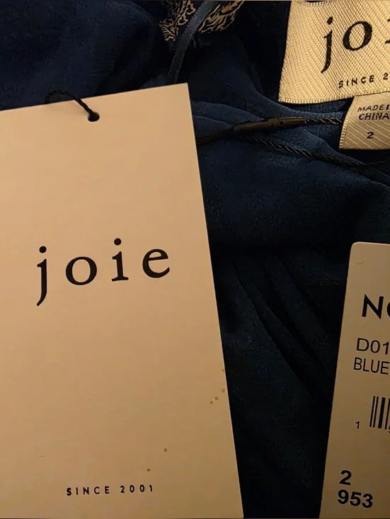 Joie Navy One-Shoulder Ruffle Dress - Picture 2 of 5